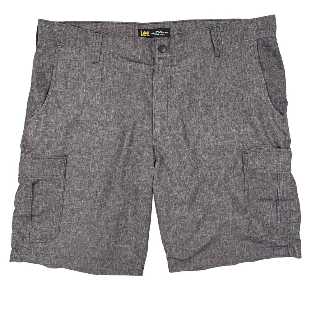 Lee Mens Cargo Shorts Size 40 Gray Lightweight Utility Casual Outdoor